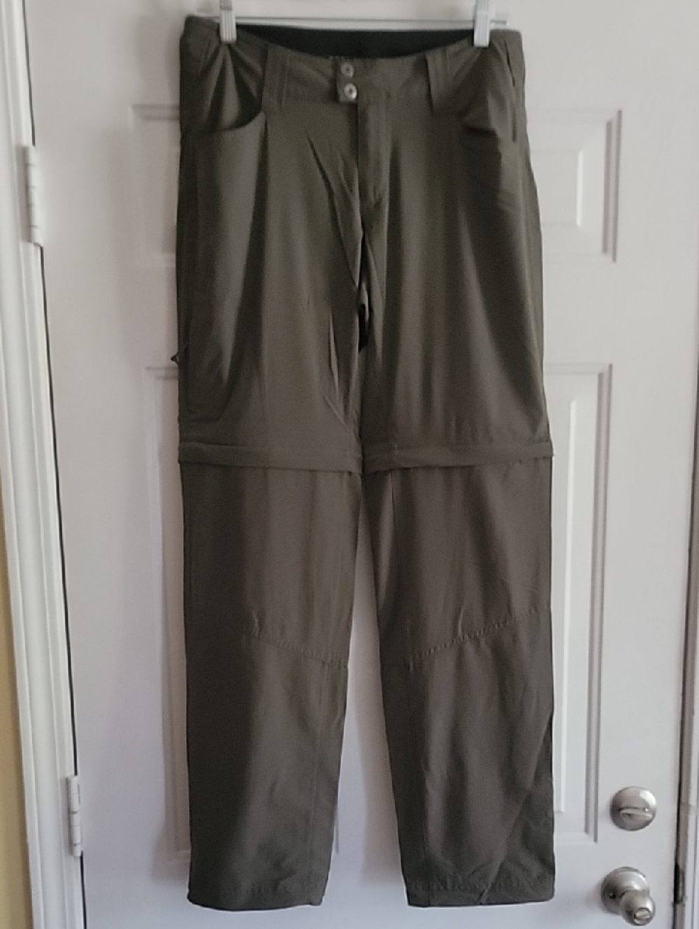 Womens Columbia Omni Sheild Zip Off Shorts,cuff Up Hike Pants,size 10 Stretch!